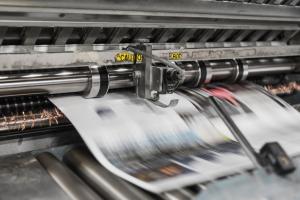 Newspapers being printed